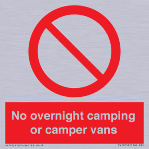No overnight camping or camper vans